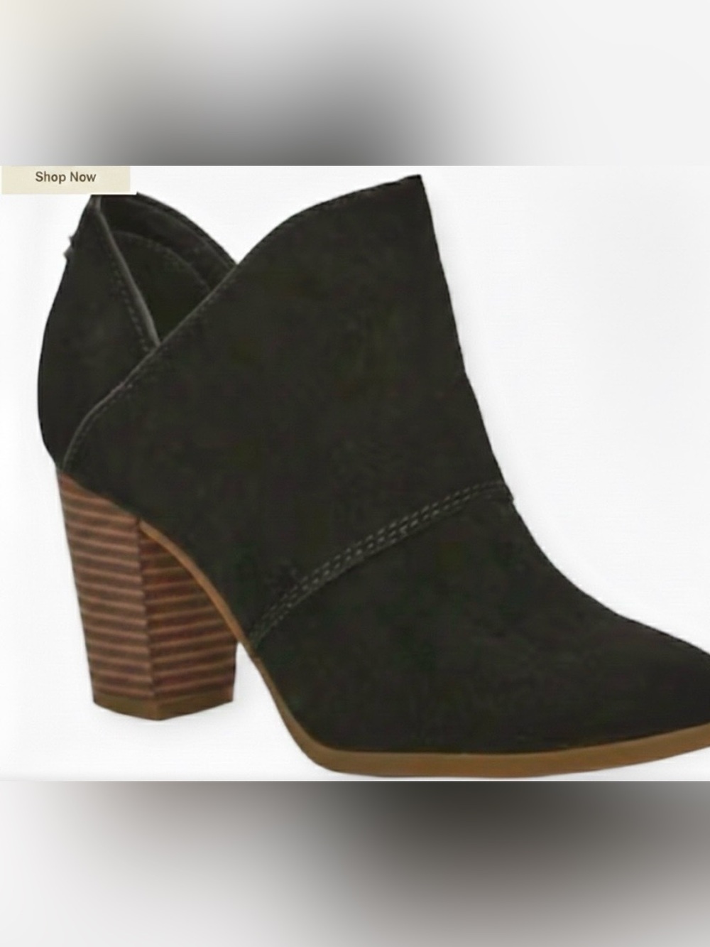 Kookaburra by Ugg Black Suede Block Heel Nacie Ankle Boot